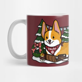 Winter Corgi Mug